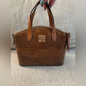 Dooney & Bourke Snakeskin Embossed Ruby Handbag